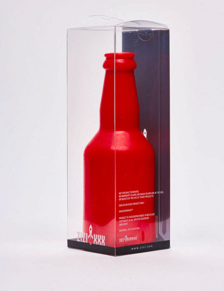 Red bottle shaped Anal Plug B-Bitch From Zizi XXX packaging
