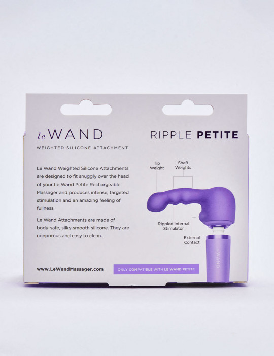 Le Wand Vibrator Accessory Ripple Petite back packaging