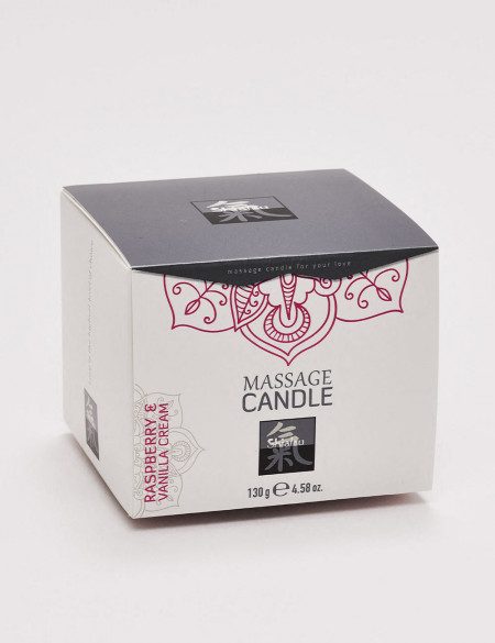 Massage Candle Shiatsu Raspberry and Vanilla Cream sent packaging