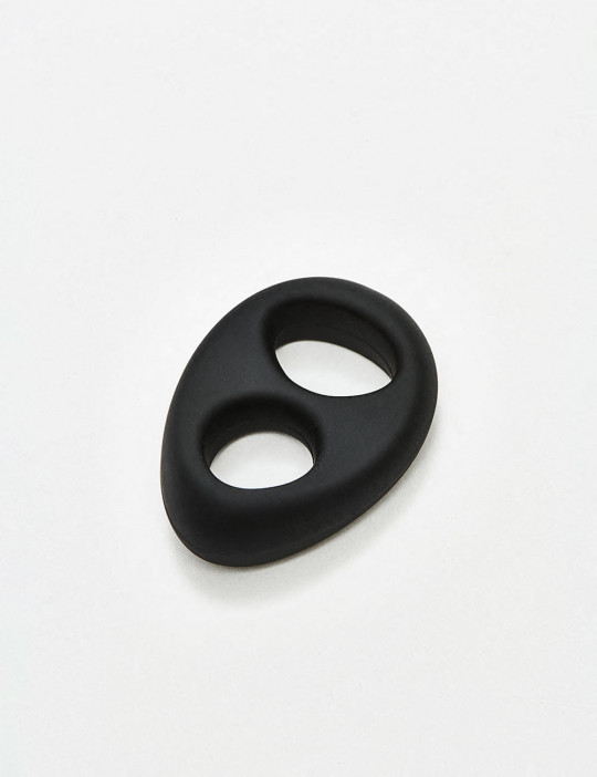 Stabilizer Black Silicone Cock Ring