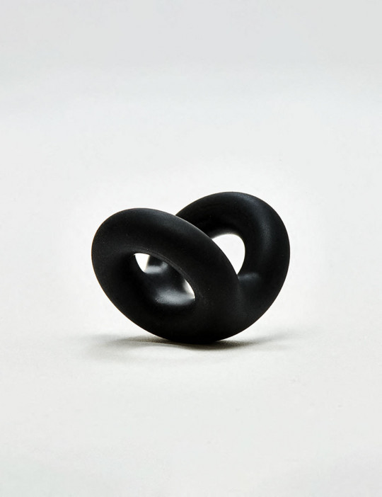 Rugby Ring Black Silicone Cock Ring