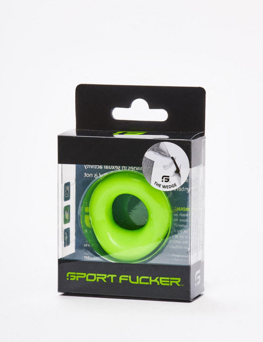 The Wedge Green TPR Cock Rings from Sport Fucker packaging