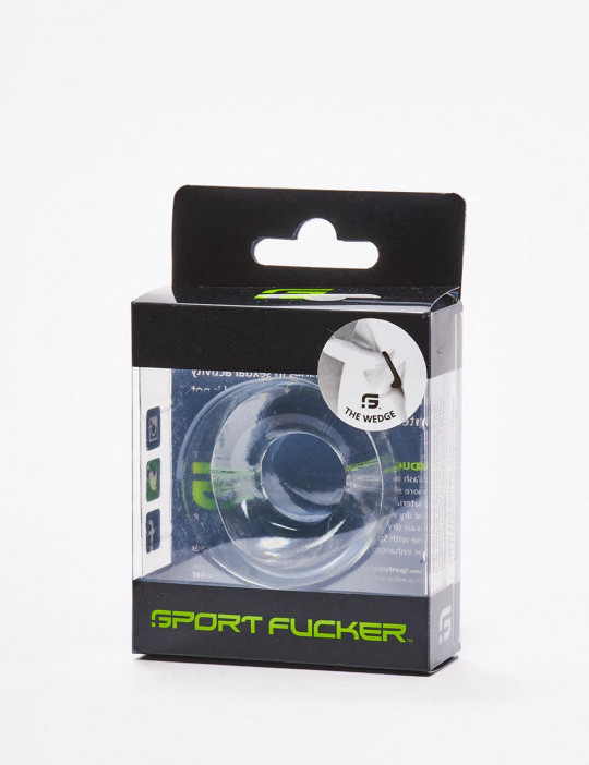 The Wedge Transparent TPR Cock Rings from Sport Fucker packaging