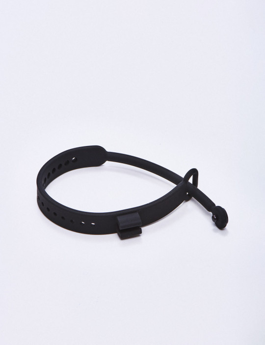 Open Black Silicone Cock & ball belt Brutus