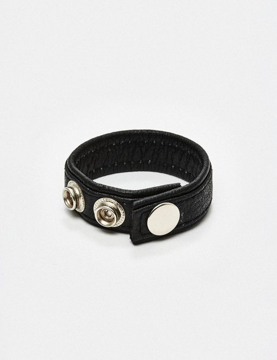 Black Leather Cock Ring from Black Label