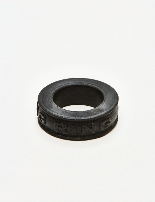 Black Silicone Cock Ring pig Ring from Oxballs