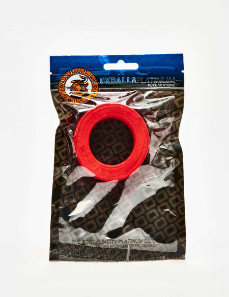 Red Silicone Cock Ring Pig Ring from Oxballs packaging