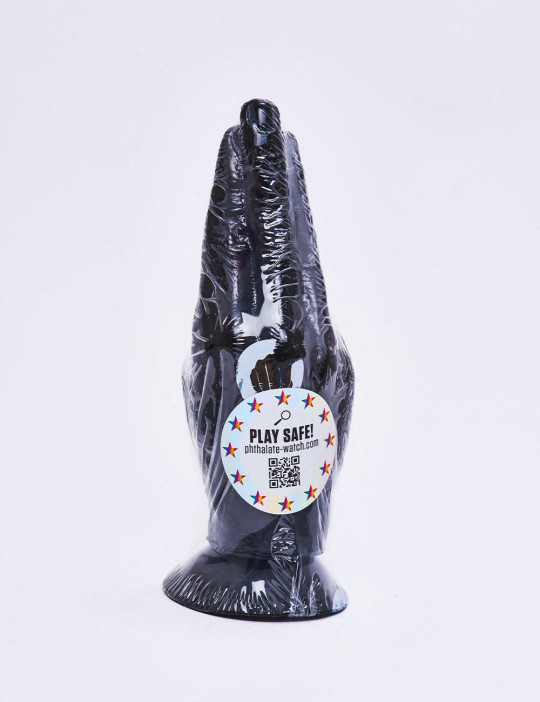 Hand-shaped Anal plug from All Black packaging