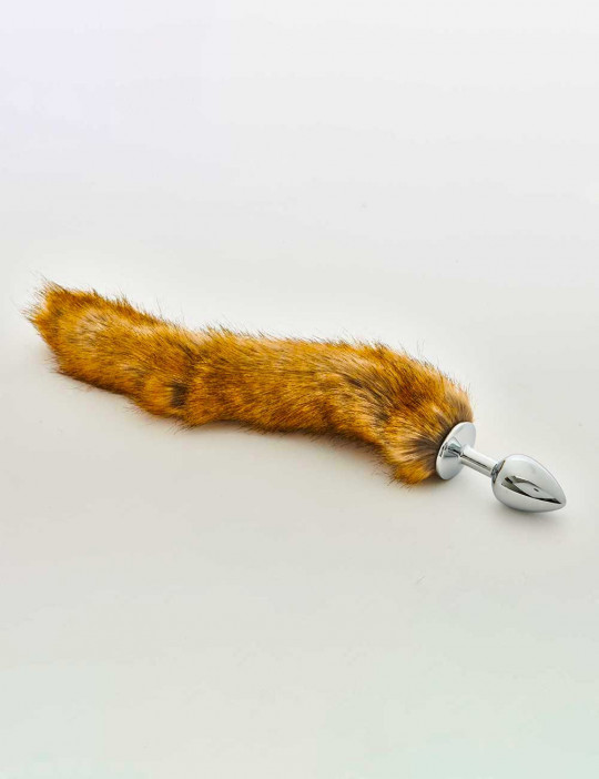 Fox tail metal butt plug