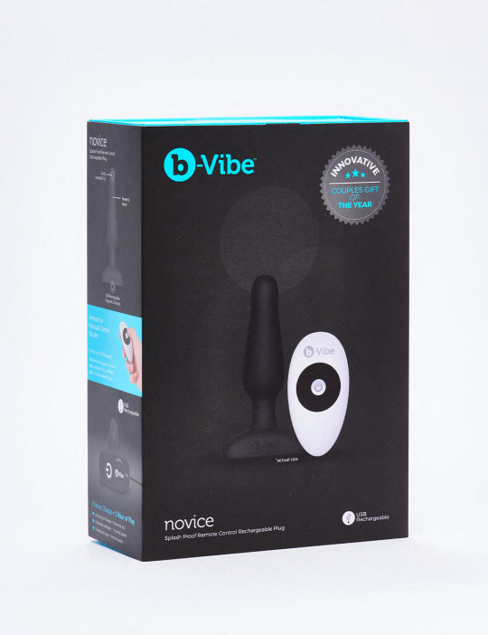 Vibrating butt plug b-vibe Novice front packaging