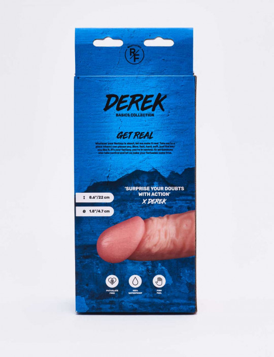 Realistic XL dildo Derek packaging