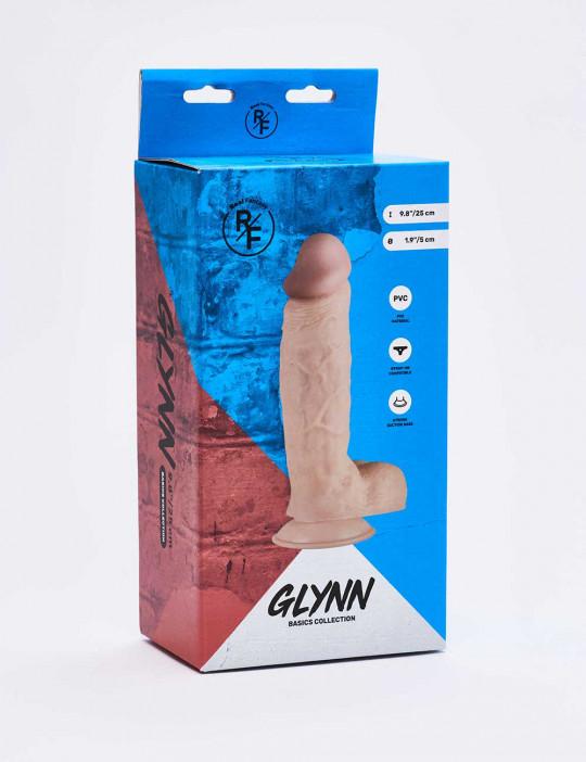Realistic XL dildo Glynn front packaging