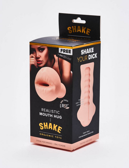 Realistic Masturbator Shake Mouth hug front packaging