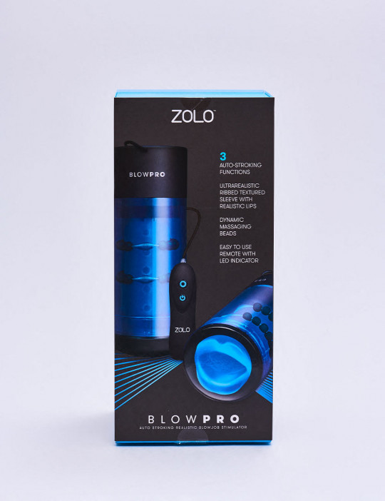 Vibrating Masturbator Blowpro from Zolo packaging