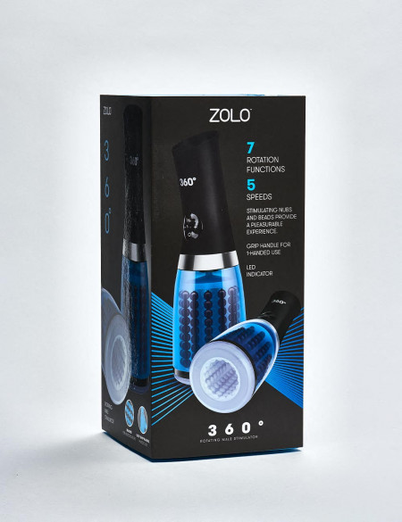 Vibrating Masturbator 360° from Zolo side packaging