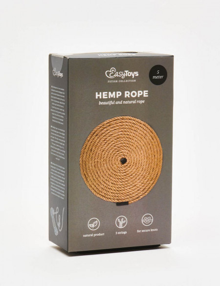 Bondage Rope Natural Hemp 5m front packaging