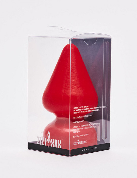 Red anal plug Vendôme 16cm packaging