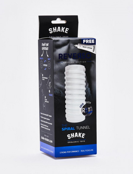 Masturbator Shake Spiral Tunnel Transparent packaging