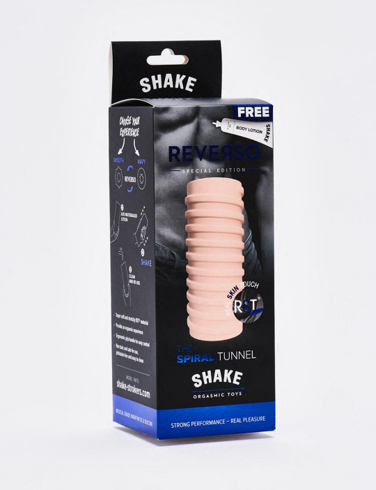 Masturbator Shake Spiral Tunnel Natural packaging