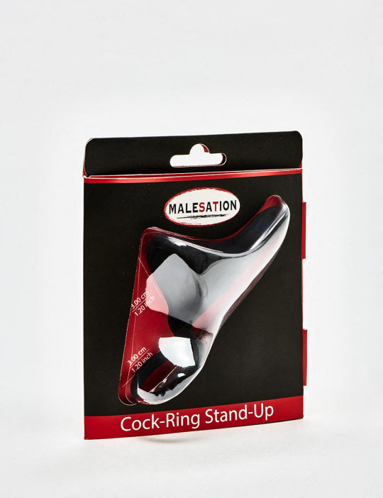 Stand up silicone cock ring from Malesation packaging