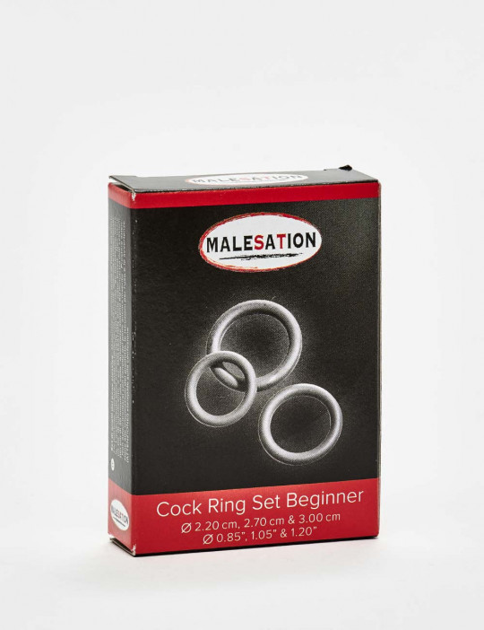 Silicone cock ring set from Malesation packaging