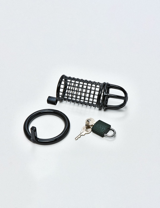 BDSM Chastity Cage from Black Line detail