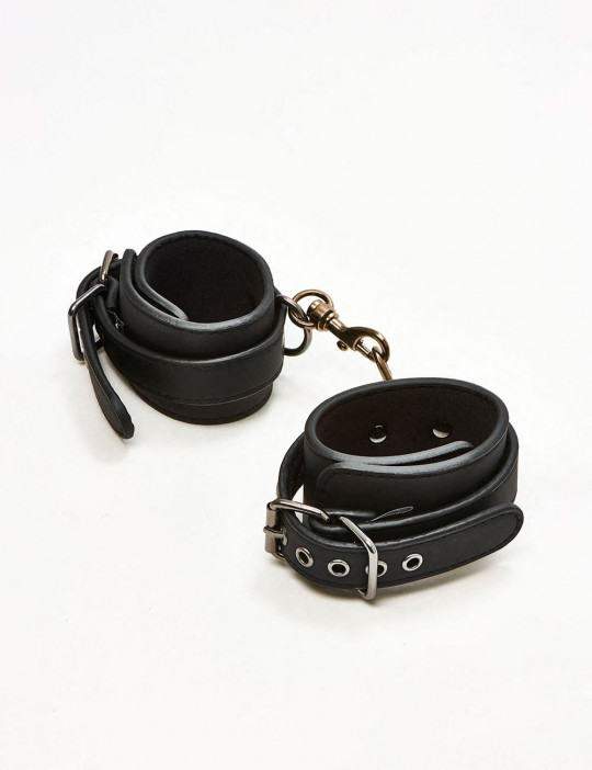 Leather and metal Ankle Cuffs BDSM EasyToys Fetish