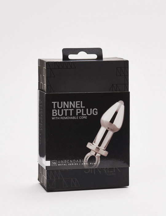 Stainless steel Tunnel Butt Plug from Sinner packaging