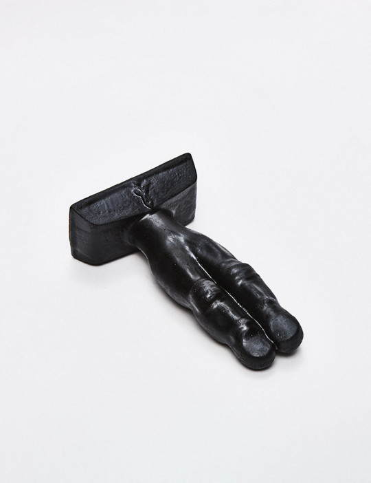 Black anal plug 10cm Two Fingers