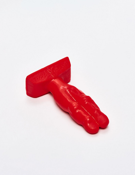 Red anal plug 10cm Two Fingers