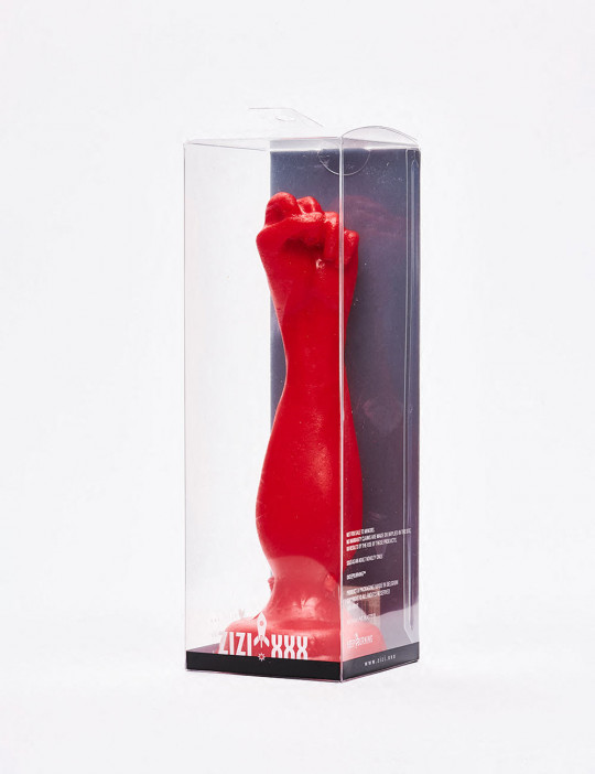 Red anal plug 18.5cm One Fist Zizi XXX packaging