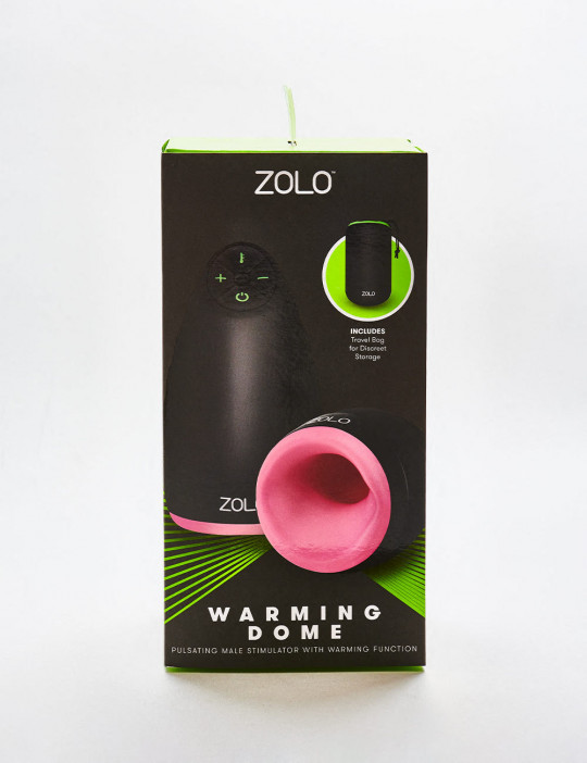 Warming Dome Vibrating Masturbator by Zolo side packaging