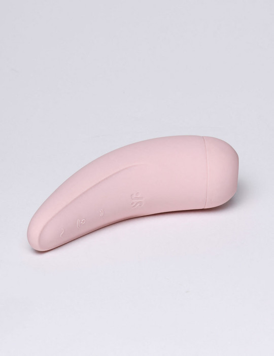 Pink Curvy Air Pulse Stimulator & Vibrator by Satisfyer