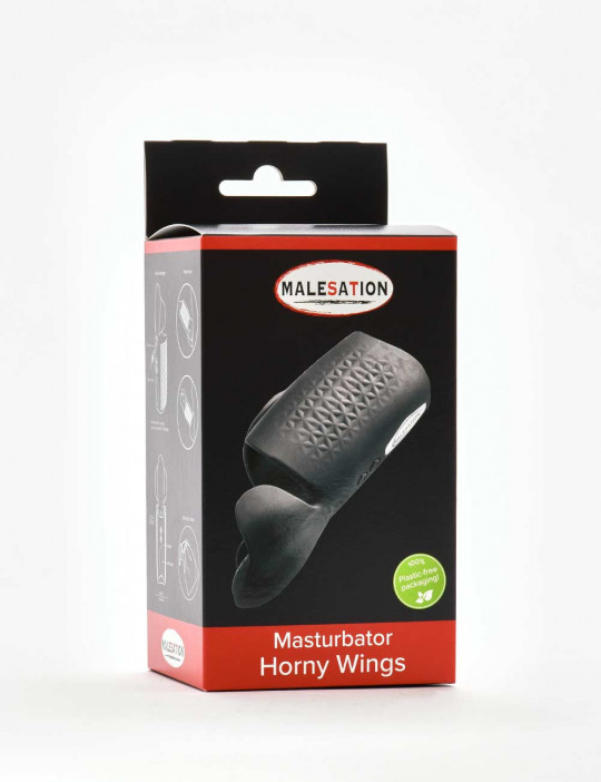 Vibrating Masturbator Horny Wings by Malesation packaging