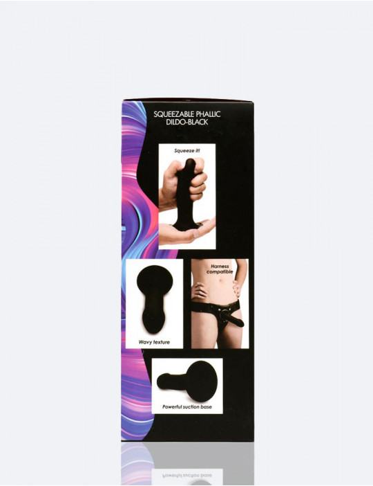 Squeeze-It Phallic Dildo Black