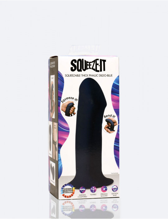 Squeeze It Blue Phallic Dildo