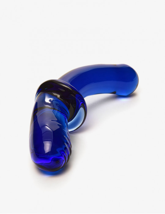 Blue Double Crystal Glass Dildo Satisfyer